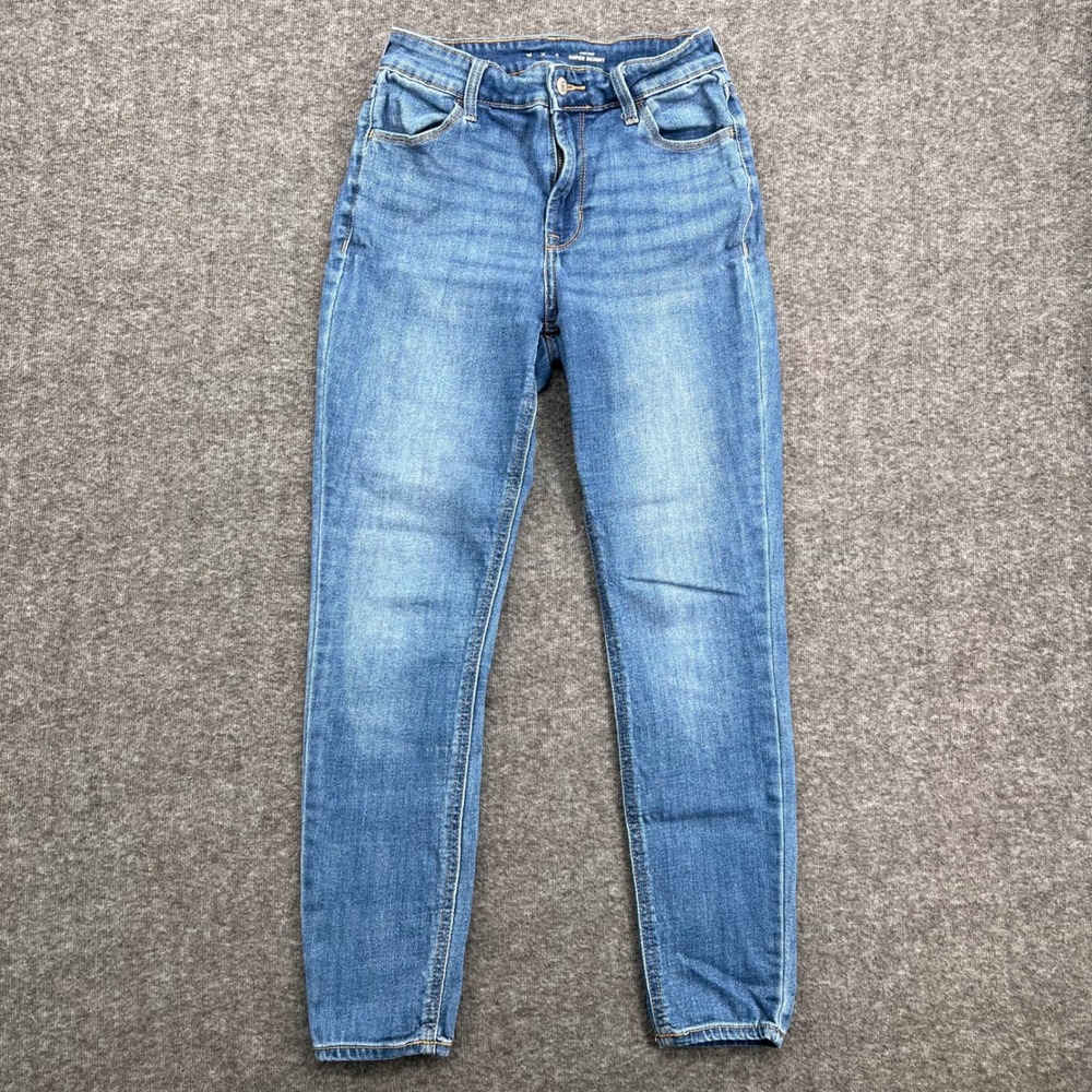 Old Navy Womens High Rise Super Skinny Jeans Medium Wash Blue Size 2 Stretch